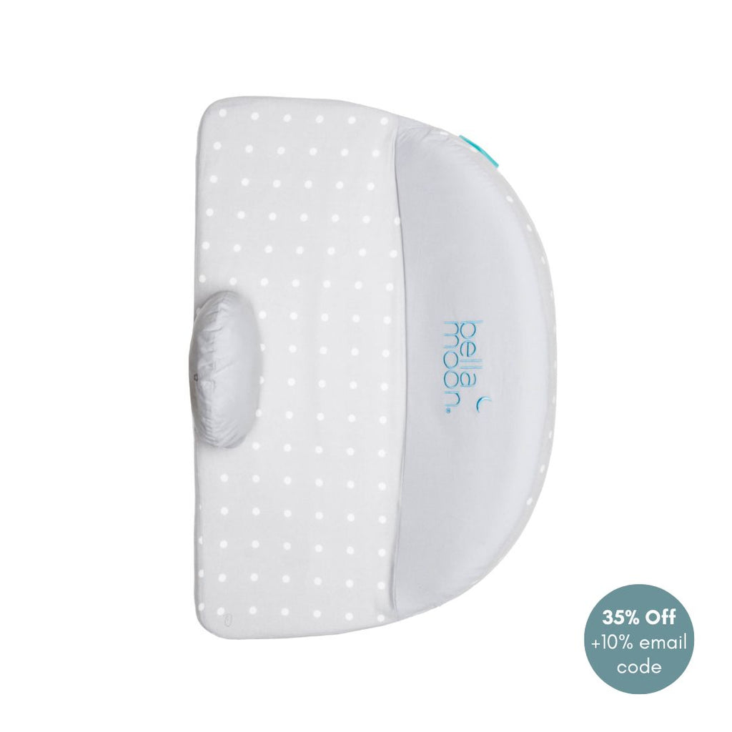 Cocoon -  Pregnancy & Lie-Down Nursing (5-in-1) Cocoon - Dotted - Shop pregnancy pillows, nursing pillows & breastfeeding pillows online | Bellamoon