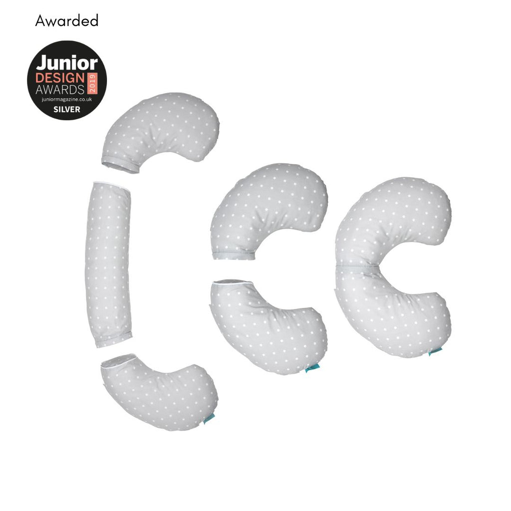 Cocoon -  Pregnancy & Lie-Down Nursing (5-in-1) Cocoon - Dotted - Shop pregnancy pillows, nursing pillows & breastfeeding pillows online | Bellamoon