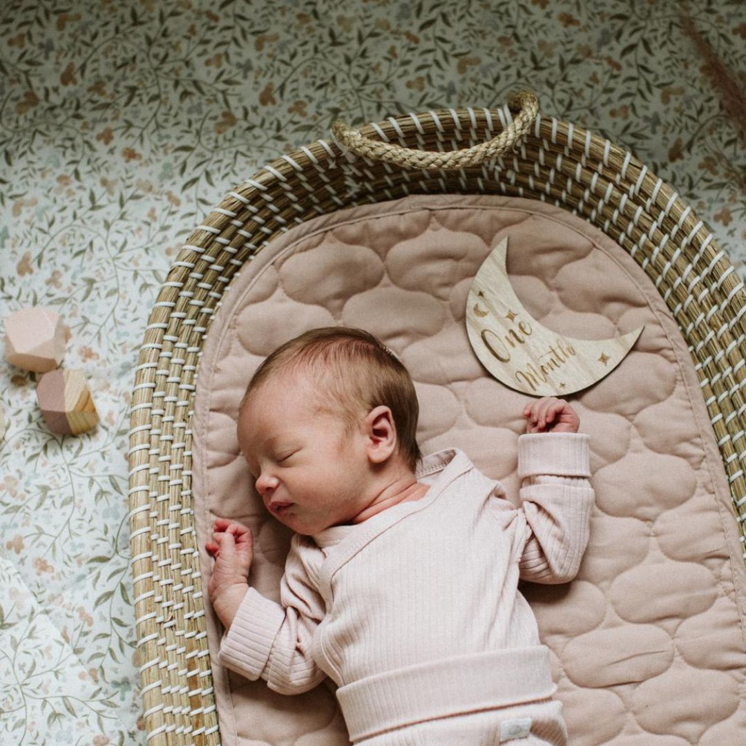 Wooden Month-by-Month Baby Milestones - Shop pregnancy pillows, nursing pillows & breastfeeding pillows online | Bellamoon
